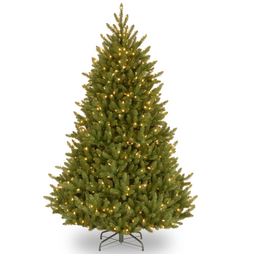 6.5’ Pre-Lit Medium Natural Fraser Fir Artificial Christmas Tree, Clear Lights - IMAGE 1