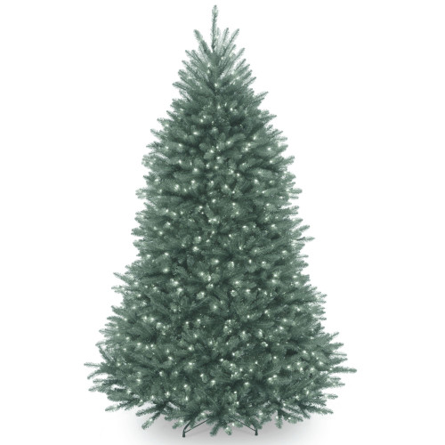 7' Pre-Lit Dunhill Blue Fir Hinged Artificial Christmas Tree - Clear Lights - IMAGE 1