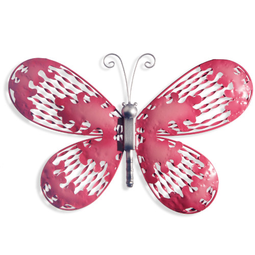 18" Pink Butterfly Wall Decoration - IMAGE 1