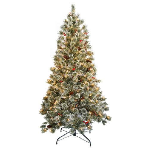 6' Pre-Lit Crystal Cashmere Artificial Christmas Tree, Clear Lights - IMAGE 1