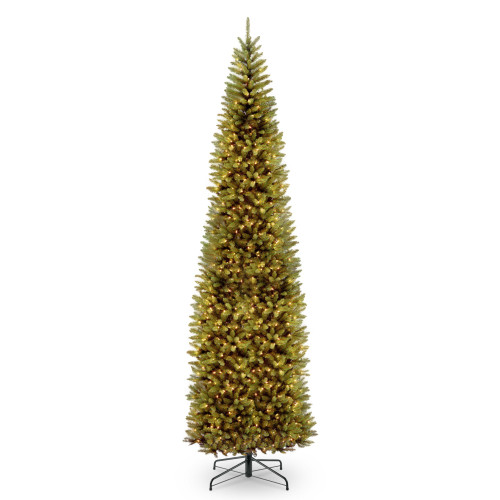 12' Slim Kingswood Fir Artificial Christmas Tree, Clear Lights - IMAGE 1