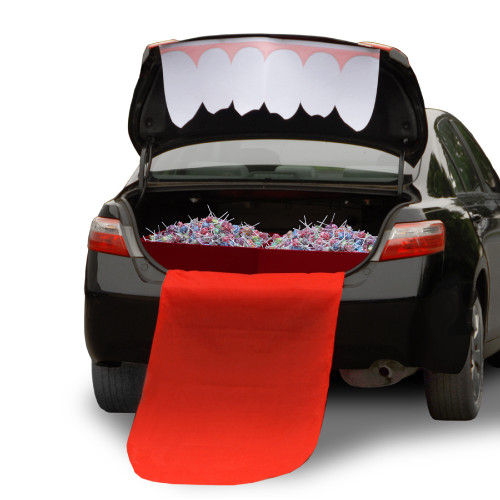 Trick or Treat Trunk Car with Say Ah Halloween Decoration - IMAGE 1