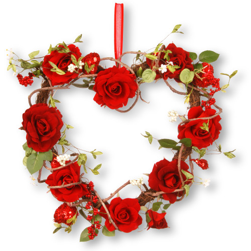 20" Rose Valentine Heart - IMAGE 1