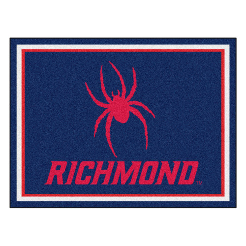 7.25' x 9.75' Red and Blue NCAA University of Richmond Spiders Non-Skid Plush Area Rug - IMAGE 1
