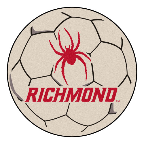27" Red and Black NCAA University of Richmond Spiders Soccer Ball Mat - IMAGE 1