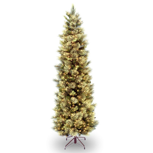 6.5 ft. Carolina Pine Slim Tree with Clear Lights - IMAGE 1