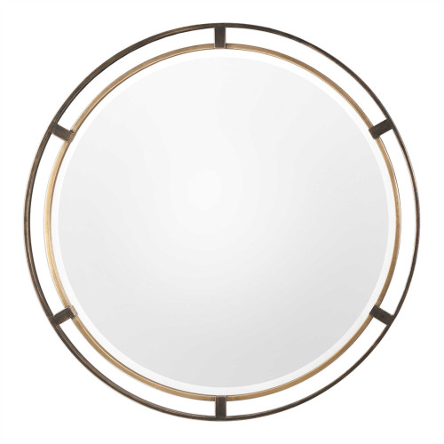 36” Carrizo Bronze Round Mirror - IMAGE 1