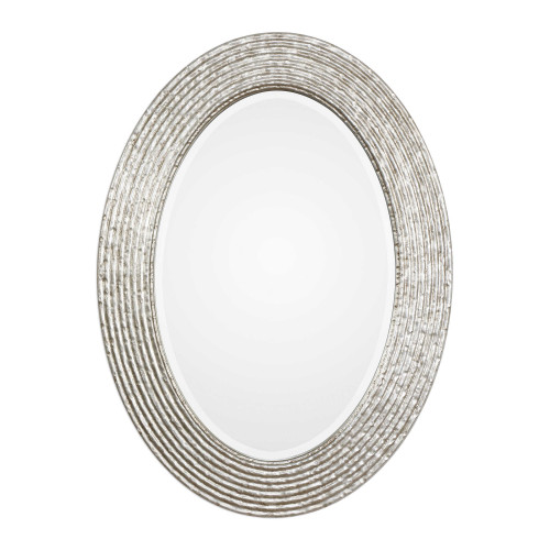 Textured Conder Oval Beveled Mirror - 34" - IMAGE 1