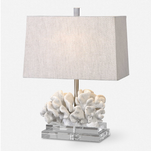 Coral Sculpture Table Lamp - 22” - Cream and Beige - IMAGE 1