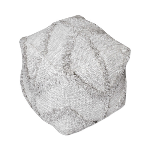 18” Olfen Gray Pouf - IMAGE 1