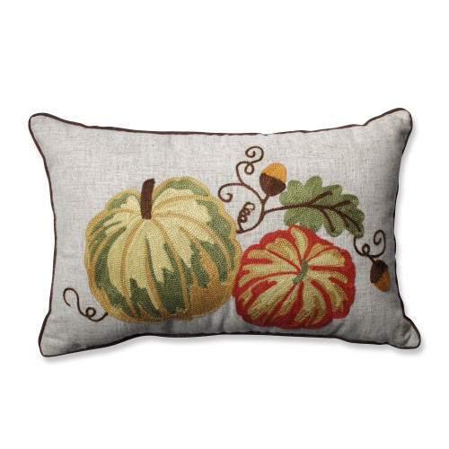Gourds Fall Harvest Rectangular Throw Pillow - IMAGE 1
