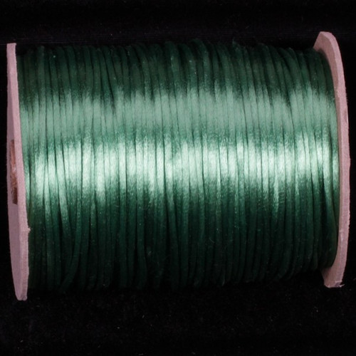 Emerald Green Solid Satin Cording Craft Ribbon 0.25" x 144 Yards - IMAGE 1