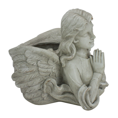 11" Gray Praying Angel Bust Outdoor Garden Statue Planter | Christmas ...
