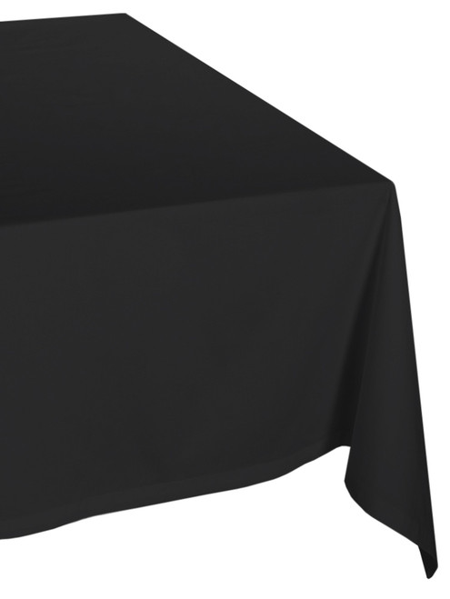 60" x 84" Dark Black Halloween Themed Rectangular Tablecloth - IMAGE 1