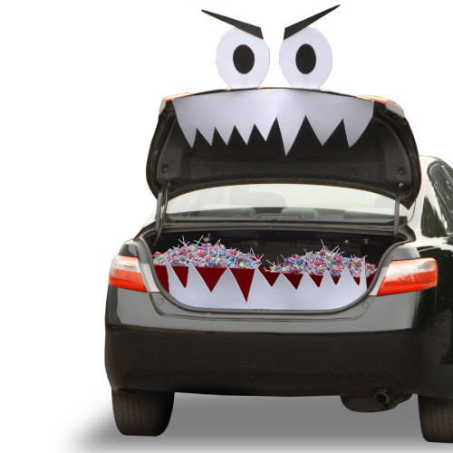 Trick or Treat Trunk Car with Mean Streak Halloween Decoration - IMAGE 1