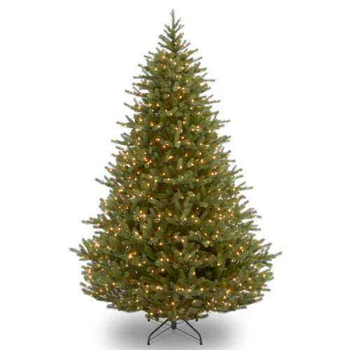 9' Pre-Lit Full Noble Artificial Christmas Tree, Clear Lights - IMAGE 1