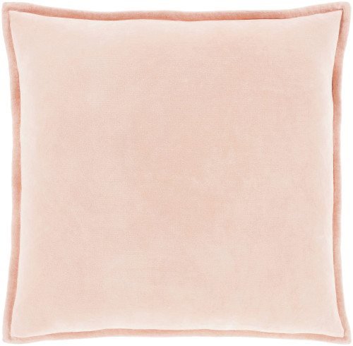 22" Solid Peach Square Throw Pillow Cover - IMAGE 1