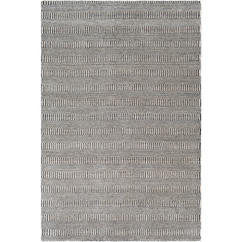 2' x 3' Dark Green and Gray Rectangular Area Throw Rug - IMAGE 1