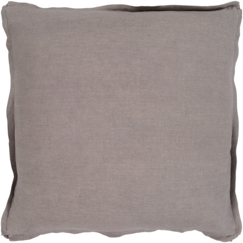 18" Taupe Solid Finish Square Throw Pillow - Down Filler - IMAGE 1