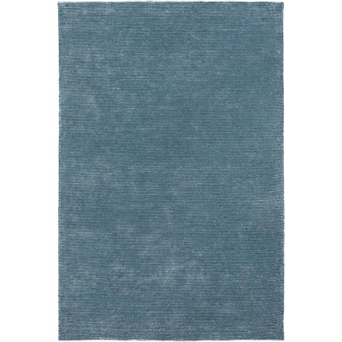 9' x 12' Solid Navy Blue and White Rectangular Area Throw Rug - IMAGE 1