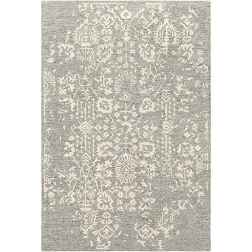 2’ x 3' Seamless Pattern Beige and Gray Wool Area Rug - IMAGE 1