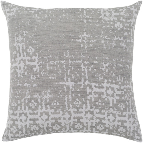 20" Gray and Brown Earth Patterned Woven Square Throw Pillow Cover - IMAGE 1