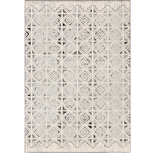 5’3” x 7’3” Geometric Pattern Cream Rectangular Area Rug - IMAGE 1