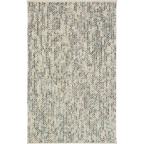 2' x 3' Contemporary Style Sage Green and Blue Rectangular Area Throw Rug - IMAGE 1