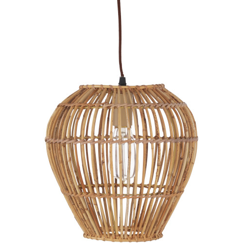 191" Hanging Natural Brown and Clear Ceiling Light Fixture - IMAGE 1