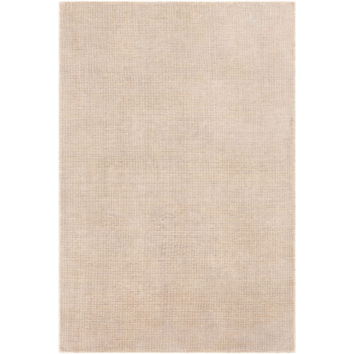 2' x 3' Solid Light Brown Hand Loomed Area Throw Rug - IMAGE 1