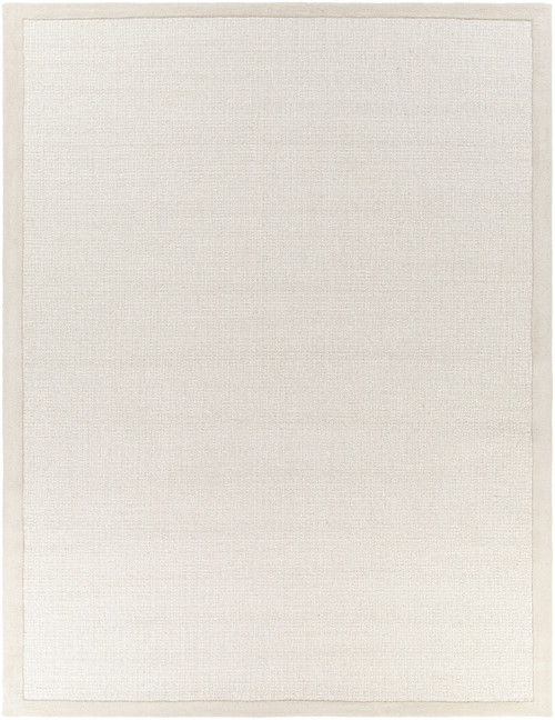 8' x 10' Solid Ivory and Beige Rectangular Area Rug - IMAGE 1