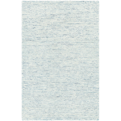 2' x 3' Solid Patterned Blue Rectangular Area Throw Rug - IMAGE 1