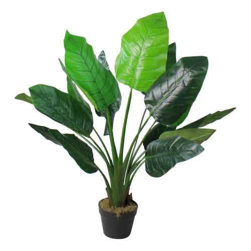 43" Potted Green Artificial Bird of Paradise Plant - IMAGE 1