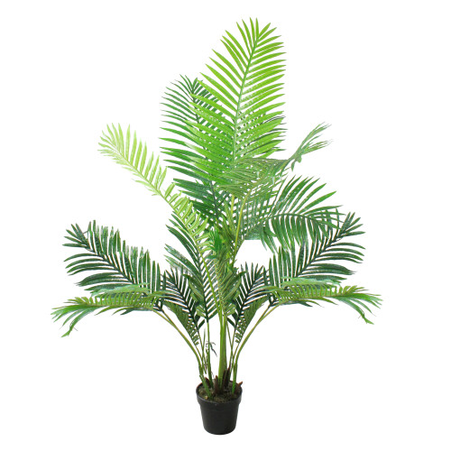 5.25' Potted Artificial Green Areca Palm Tree - IMAGE 1