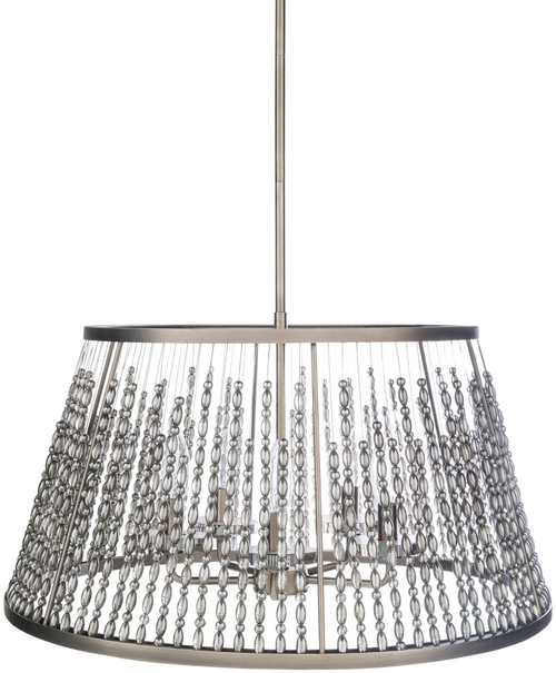 24'' Transitional Style Silver Hanging Pendant Ceiling Light Fixture - IMAGE 1