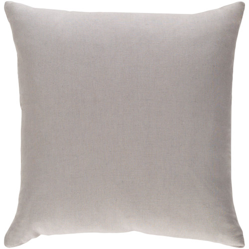 18" Light Gray Square Woven Throw Pillow with Knife Edge - Polyester Filler - IMAGE 1