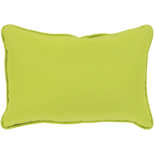 19" Lime Green Rectangular Throw Pillow Cover with Piping Trim - IMAGE 1