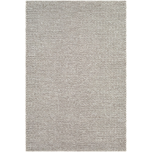 9' x 13' Braided Design Ivory and Gray Rectangular Area Throw Rug - IMAGE 1