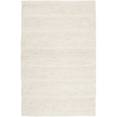 6' x 9' Braided Design Ivory Rectangular Area Throw Rug - IMAGE 1