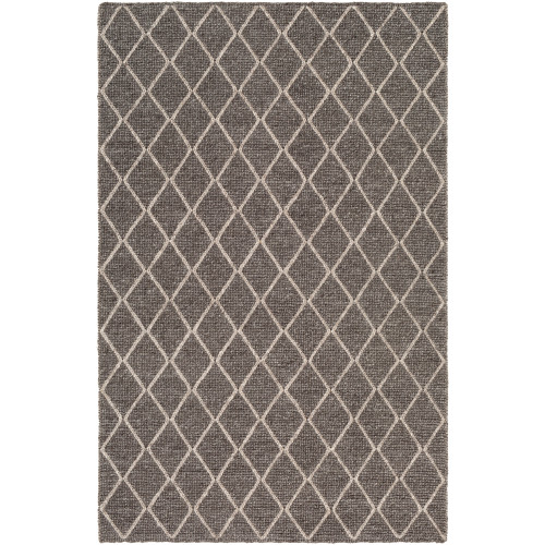 9' x 13' Geometric Chocolate Brown and Ivory Rectangular Area Throw Rug - IMAGE 1