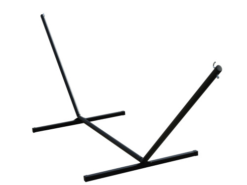 180” Black Steel 3-Beam Hammock Stand With Hardware - IMAGE 1