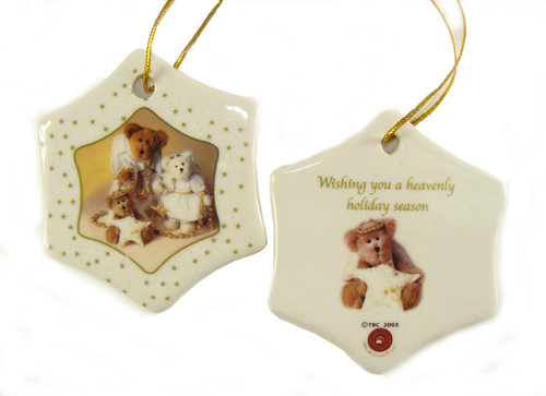 Club Pack of 192 White and Brown Boyds Holiday Bears Christmas Ornaments 3" - IMAGE 1