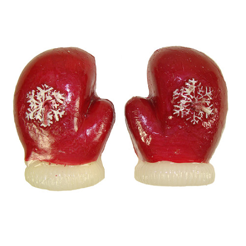 192 Red Mitten Floating Christmas Candles 3.25" - IMAGE 1