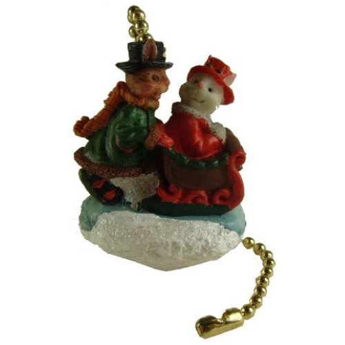 Club Pack of 144 Red and White Victorian Rabbit Christmas Ceiling Fan Pulls 8" - IMAGE 1