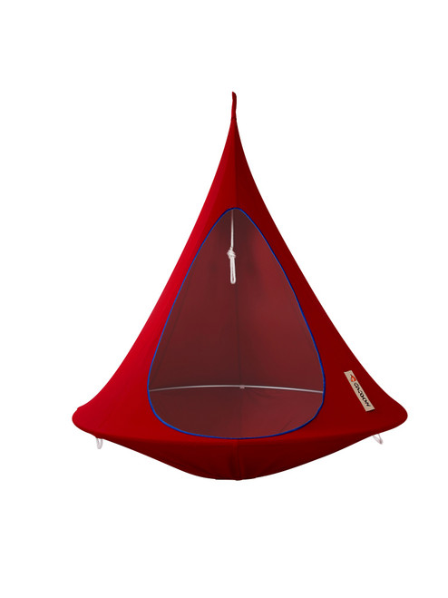 60” Red Heavy Duty Hanging Cacoon Chair with Hanging Hardware - IMAGE 1