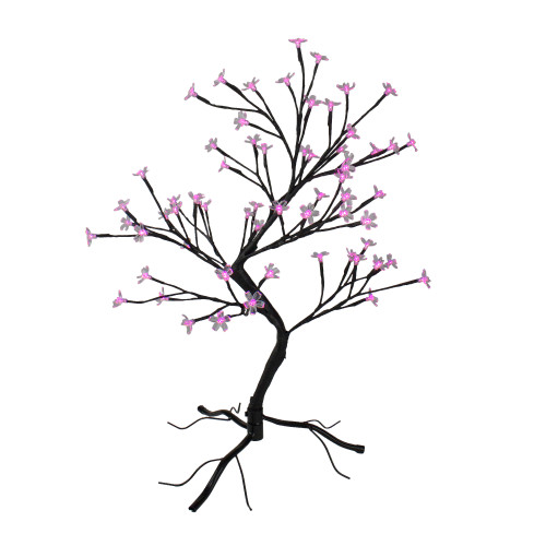 25" Pre-Lit Japanese Sakura Blossom Flower Artificial Tree - Pink and Purple LED Lights - IMAGE 1