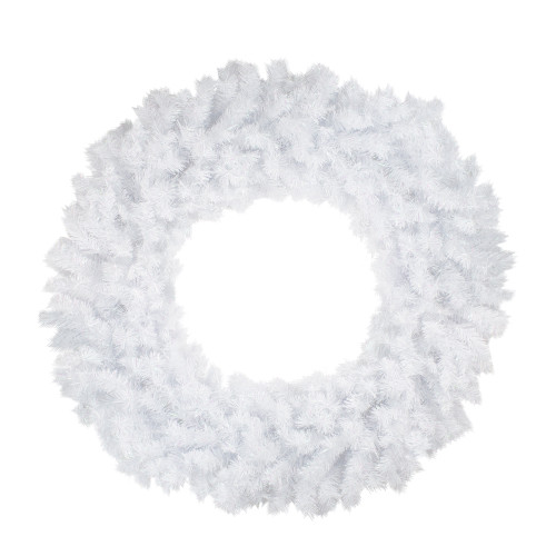 Icy White Spruce Artificial Christmas Wreath 24 Inch Unlit