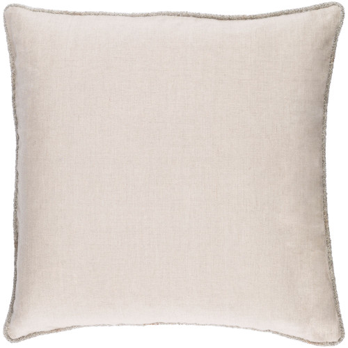 20" Khaki Brown Solid Square Throw Pillow Cover - IMAGE 1