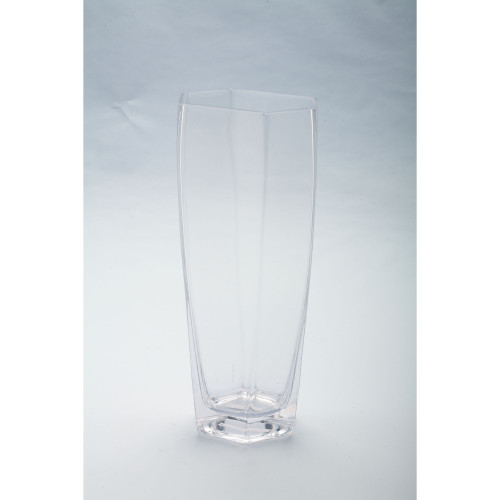 12" Clear Hand blown Glass Tabletop Vase - IMAGE 1