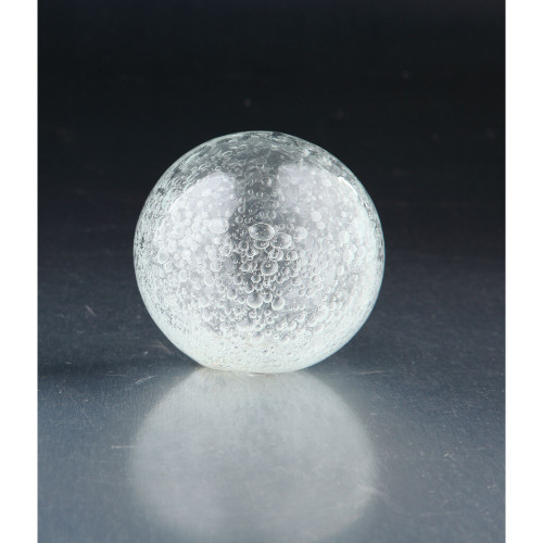 Hand Blown Glass Ball Tabletop Decoration - 4" - Clear - IMAGE 1